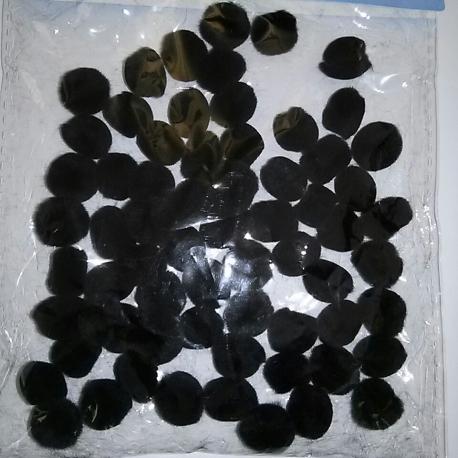 Pompon neri (busta da 70 pezzi) marianne hobby 10mm