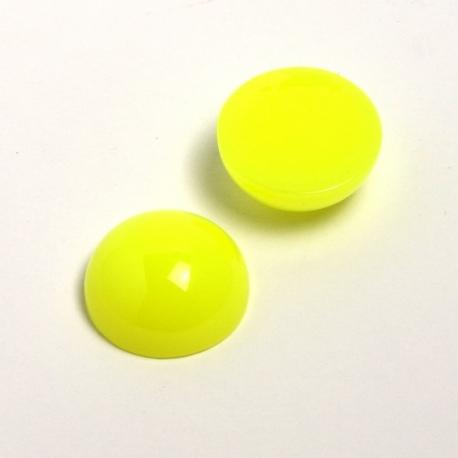 Cabochon giallo fluo  arti e grafica mm 15