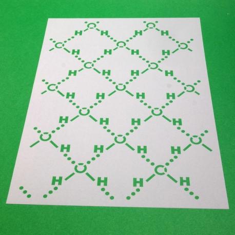 Stencil molecola acqua stamperia 21x29,7