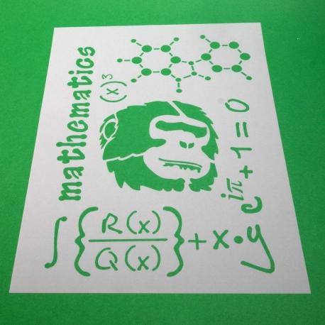 Stencil numeri e  matematica stamperia 21x29,7