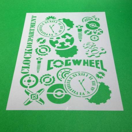 Stencil clockdepartment stamperia 21x29,7