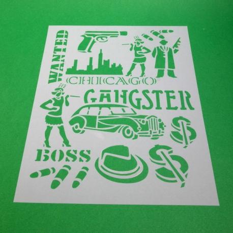 Stencil gangster stamperia 21x29,7
