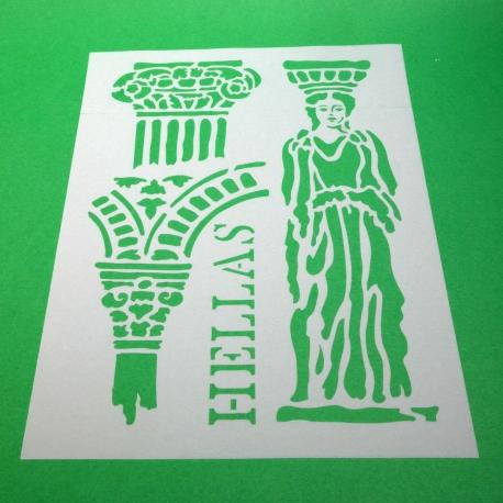 Stencil Grecia antica stamperia 21x29,7