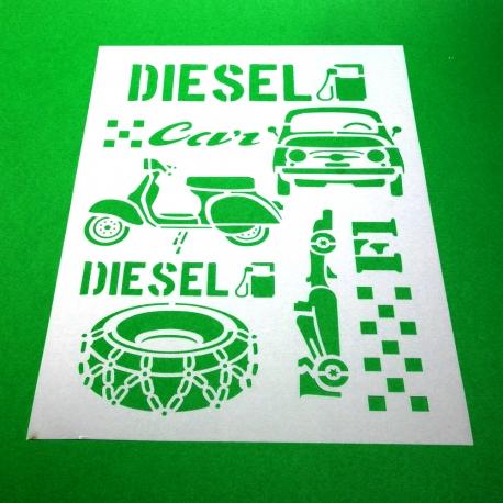 Stencil auto e vespa stamperia 21x29,7