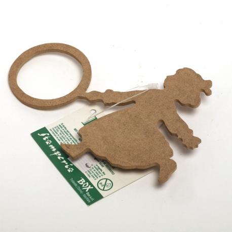 Sagoma mdf stamperia bambina con cerchio