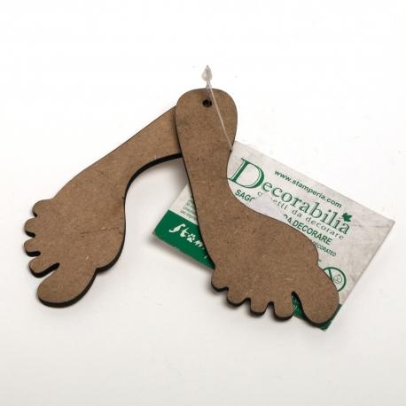 Sagoma mdf piedini decorabilia h4 x 10 cm