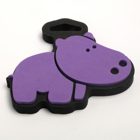 timbro in gomma a forma di ippopotamo stamperia 6cm x 10cm