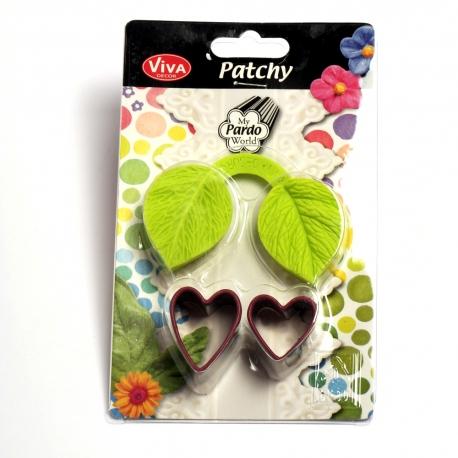Stampo Patchy a fantasia  foglia VIVA Decor  Positivo-Negativo