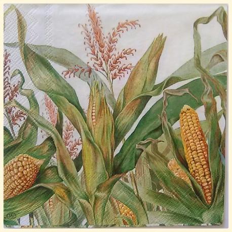 Tovaglioli per decoupage paesaggio pannocchie arti e grafica busta da 2 pezzi 33 x 33 cm