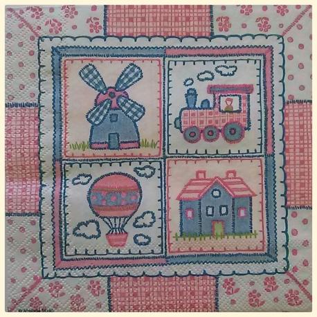 Tovagliolo giochi baby arti e grafica busta da 2 pezzi 33 x 33 cm