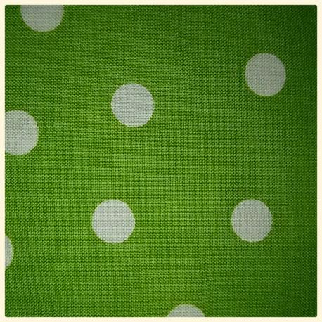 Tessuto americano verde mela con pois to.do 50x55cm