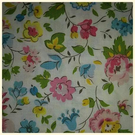 Tessuto americano bianca a fiori to.do 50x55cm
