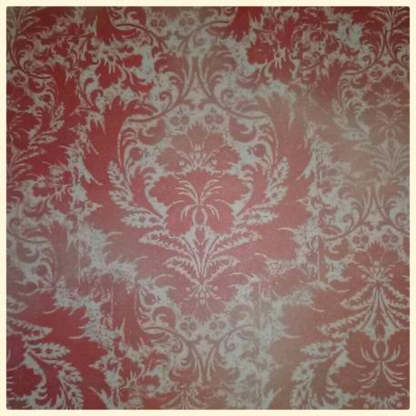 Feltro stampato rosso e bianco giglio stamperia 30x30
