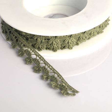 Merletto cotone oliva  arti e grafica nastro
