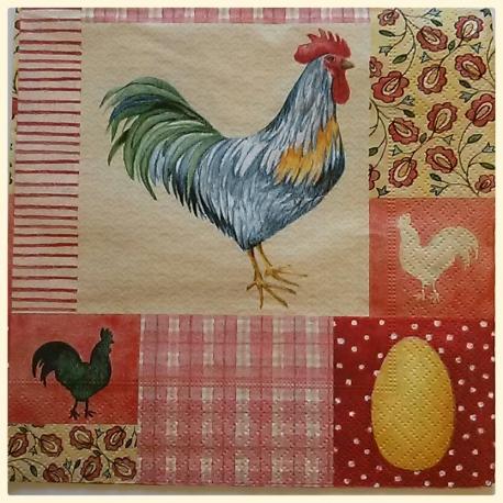 Tovagliolo pasquale country arti e grafica busta da 2 pezzi 33x33