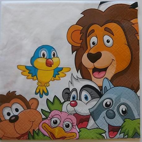 Tovaglioli per decoupage  con figure dei cartoni animati arti e grafica busta da 2 pezzi 33x33 cm