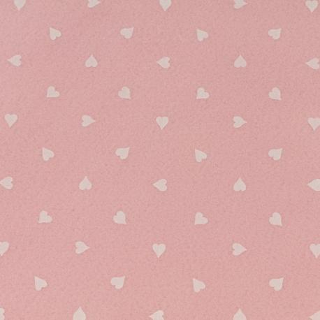 Pannolenci rosa con cuori bianchi H 90cm x 50cm  stafil H 90cm x 50cm
