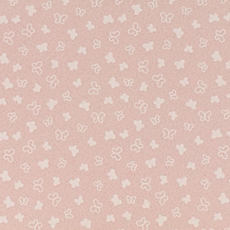 Pannolenci rosa con farfalle bianche H 90cm x 50cm arti e grafica tessuto