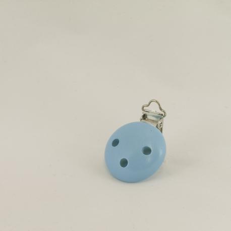clip per ciuccio rotondo celeste hobby fun 37x11,5mm