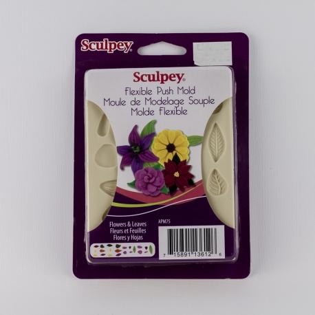 Stampo foglie e fiori sculpey 12 cm x 9 cm