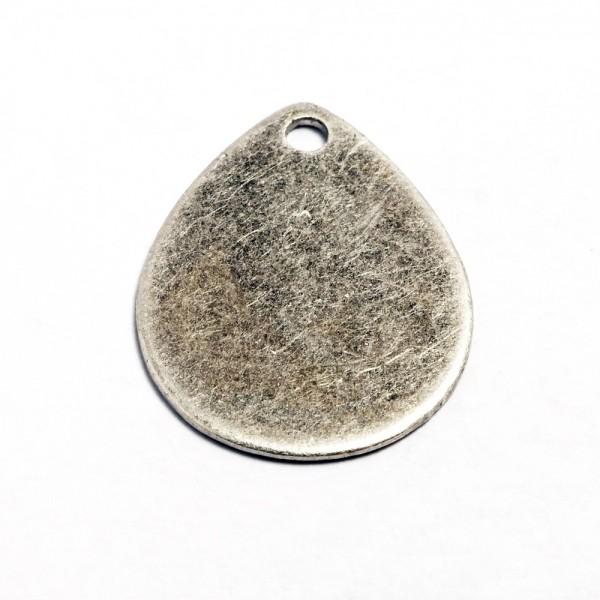 Ciondolo goccia c/foro argento antico menoni busta con 10 pezzi