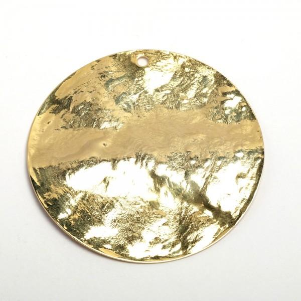 Base disco martellato oro 50mm menoni busta da 4 pezzi