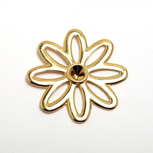 Ciondolo margherita  mm38 colore oro menoni busta da 3 pezzi