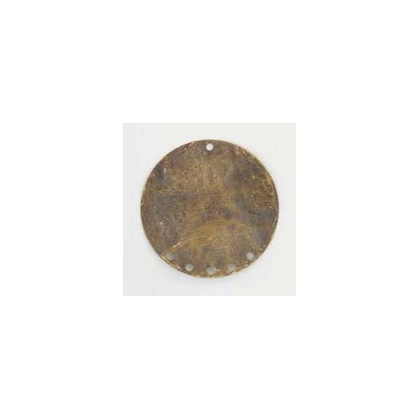 Coppia orecchini disco martellato  menoni colore ottone