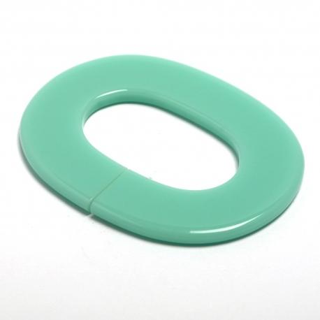 Maglia catena grande  verde tiffany (1 pezzo ) arti e grafica resina 55x40mm