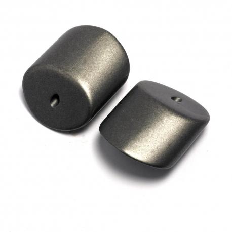 Perla antracite metallizzato semicilindrica (1 pezzo) arti e grafica resina 25x20