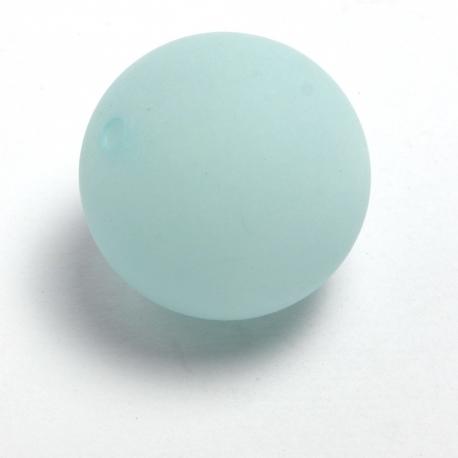 Perla in resina tonda celeste  stafil D 20mm foro passante 2mm busta da 1 pezzo