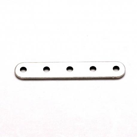 Distanziatore argento chiaro menoni 25 mm x 3mm  busta da 5 pezzi