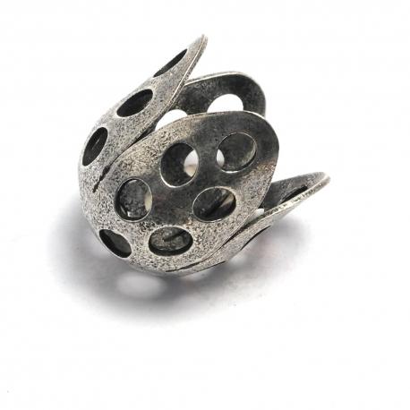 Coppetta forata argento mm15 Free Bigiotteria 2 pezzi