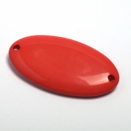 Perla in resina ovale corallo   arti e grafica 61x32mm