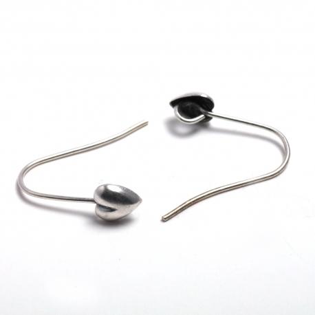 busta di  monachelle con  cuore colore  argento chiaro menoni busta con tre  coppie