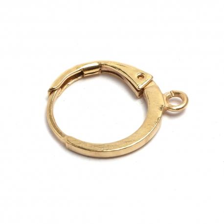 Base per orecchino tondo colore oro diametro12mm menoni busta da 5 coppie