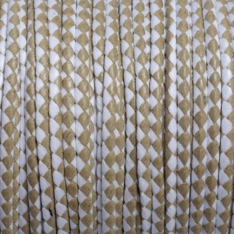 Treccia cotone cerato panna-bianco menoni 3 mm x 3 mt