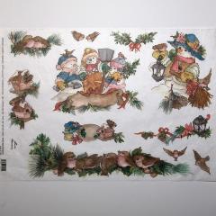 Carta riso per decoupage nidi e pupazzi neve arti e grafica 33 x 48 cm
