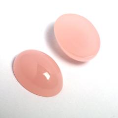 Cabochon rosa  ovale  arti e grafica 12x18mm