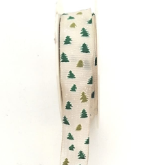 Decoro Albero Natale con filo metallico Nastro Arti e Grafica Fantasia alberelli verdi 25 mm