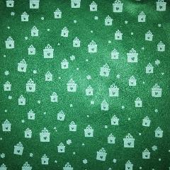 Pannolencio verde scuro con pacchetti bianchi stafil 90x50cm