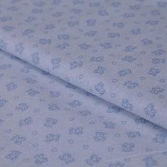 tessuto di cotone fondo azzurro e bianco con orsetti stafil altezza160 x 50 cm