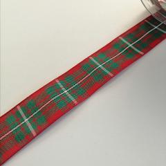 nastro scozzese rosso e verde stafil 25 mm x 1 mt