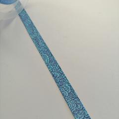 nastro azzurro con decori violetto hft 10 mm per 1 mt