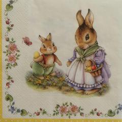tovaglioli coniglietta con coniglietto arti e grafica busta da 2 pezzi 33 x 33 cm