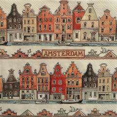 tovaglioli Amsterdam arti e grafica busta da 2 pezzi 33 x 33 cm