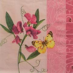tovaglioli per decoupage fiori e farfalle arti e grafica busta da 2 pezzi 33 x 33 cm