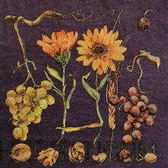 tovagliolo per decoupage fiori girasoli e uva arti e grafica busta da 2 pezzi 33 x 33 cm