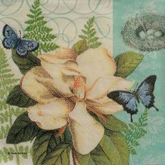 tovaglioli per decoupage fiori magnolie arti e grafica busta da 2 pezzi 25 x 25