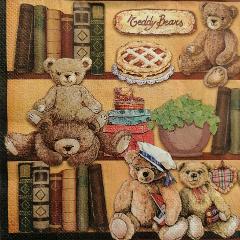 tovaglioli per decoupage teddy  bears arti e grafica busta da 2 pezzi 33 x 33 cm